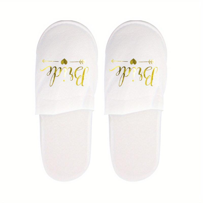 Wedding Pajamas Party Slippers Disposable Supplies Bright Surface Slippers