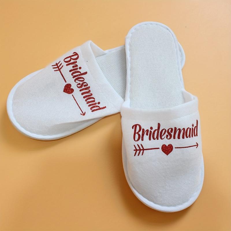 Wedding Pajamas Party Slippers Disposable Supplies Bright Surface Slippers