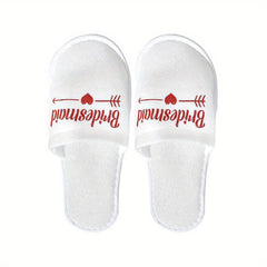 Wedding Pajamas Party Slippers Disposable Supplies Bright Surface Slippers