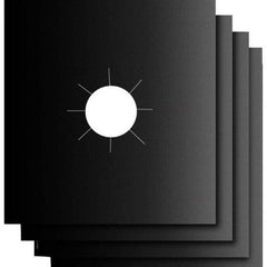4 Gas Range Stove Top Burner Protectors 0.2mm Thickness Non Stick Stovetop Cover
