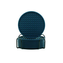 6pcs Silicone Coasters With Holder Dual Sided Round Cup Holder