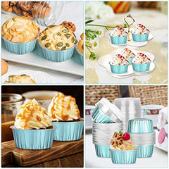 Foil Cupcake Liners Disposable Round Aluminum Cake Mold Wedding Christmas