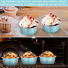 Foil Cupcake Liners Disposable Round Aluminum Cake Mold Wedding Christmas