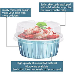 Foil Cupcake Liners Disposable Round Aluminum Cake Mold Wedding Christmas