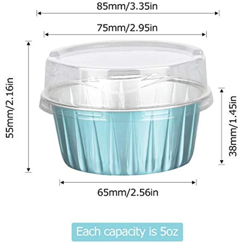 Foil Cupcake Liners Disposable Round Aluminum Cake Mold Wedding Christmas