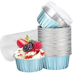 Foil Cupcake Liners Disposable Round Aluminum Cake Mold Wedding Christmas