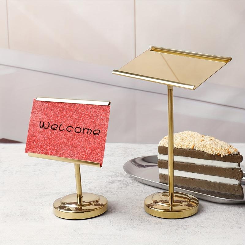 Stainless Steel Table Number Holder for Home and Office Decor