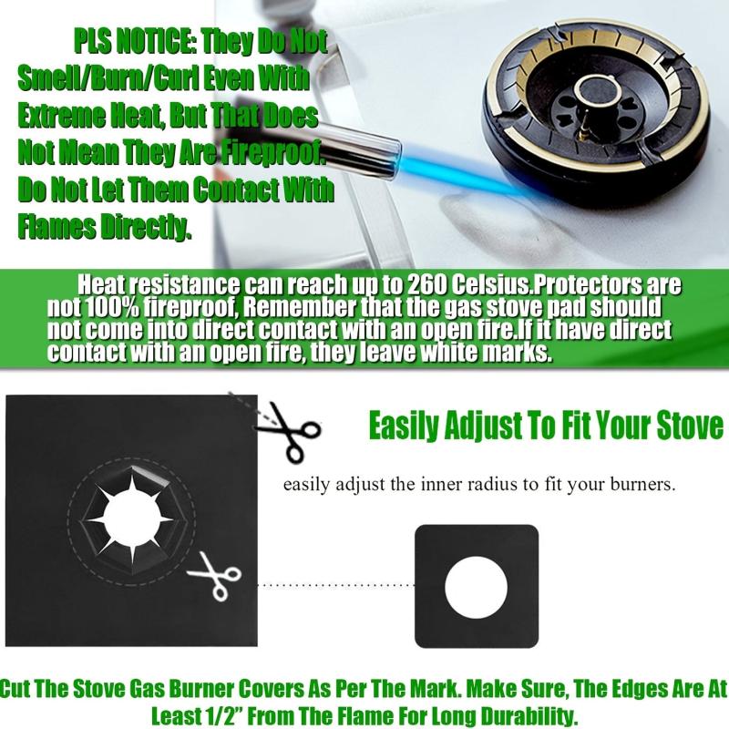 4pcs Gas Range Stove Top Burner Protectors Non Stick Stovetop Co