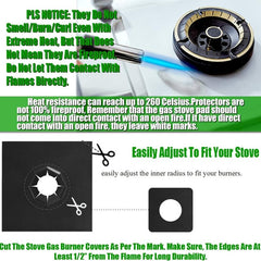 4pcs Gas Range Stove Top Burner Protectors Non Stick Stovetop Co
