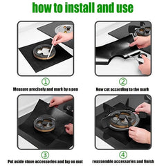 4pcs Gas Range Stove Top Burner Protectors Non Stick Stovetop Co