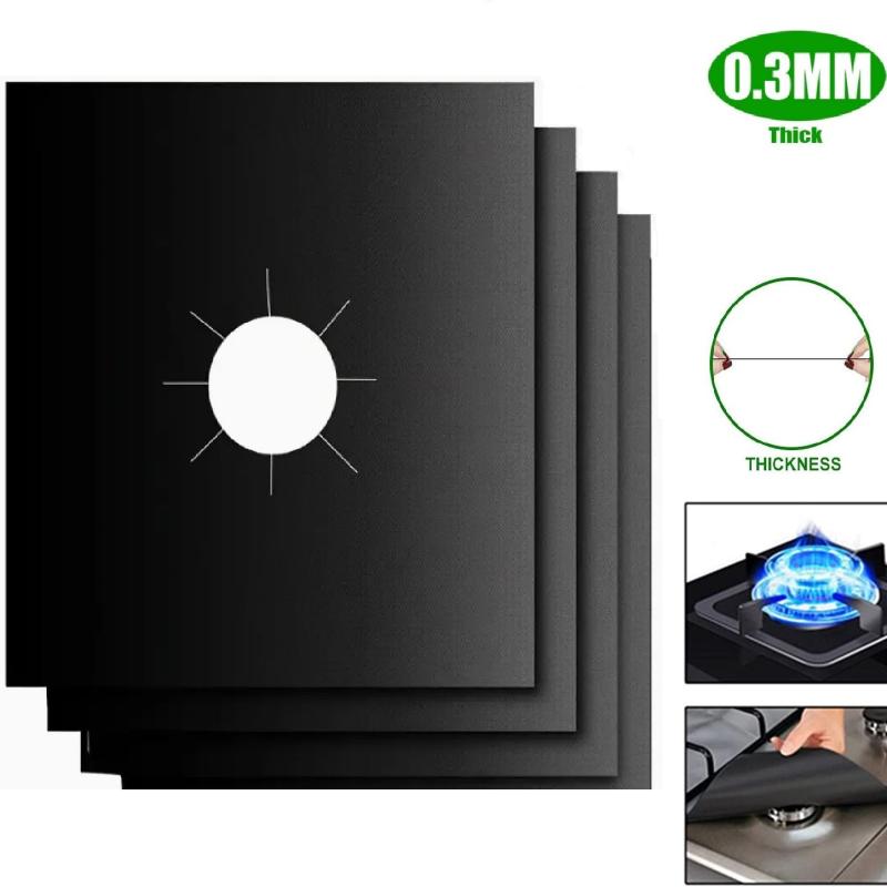 4pcs Gas Range Stove Top Burner Protectors Non Stick Stovetop Co