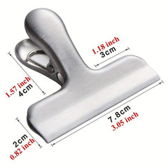 4pcs Stainless Steel Metal Chip Bag Clips