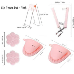 Silicone Anti-Hot Gloves Stainless Steel Bowl Clip Kitchen Tongs