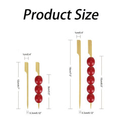100-200 Bamboo Skewers Cocktail Picks for Drinks Fruit Barbecue Snacks
