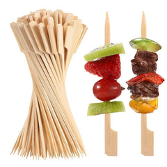 100-200 Bamboo Skewers Cocktail Picks for Drinks Fruit Barbecue Snacks
