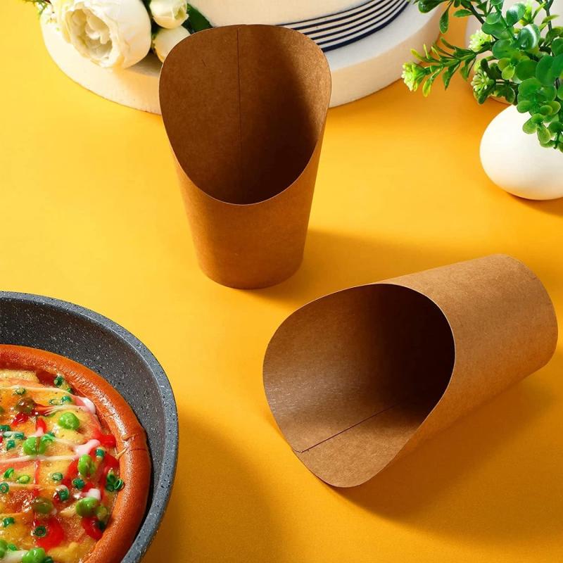 50 Pcs 16 Oz Disposable Paper Food Cups for Household & Outdoor Use
