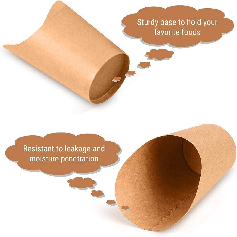 50 Pcs 16 Oz Disposable Paper Food Cups for Household & Outdoor Use