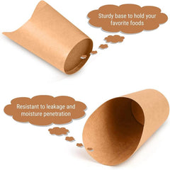 50 Pcs 16 Oz Disposable Paper Food Cups for Household & Outdoor Use