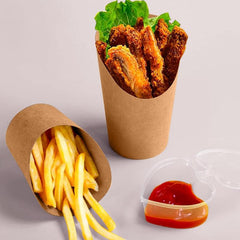 50 Pcs 16 Oz Disposable Paper Food Cups for Household & Outdoor Use