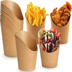 50 Pcs 16 Oz Disposable Paper Food Cups for Household & Outdoor Use