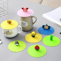6pcs Silicone Cup Lid Leak-proof & Dust-proof Sealed Fresh-keeping Lid