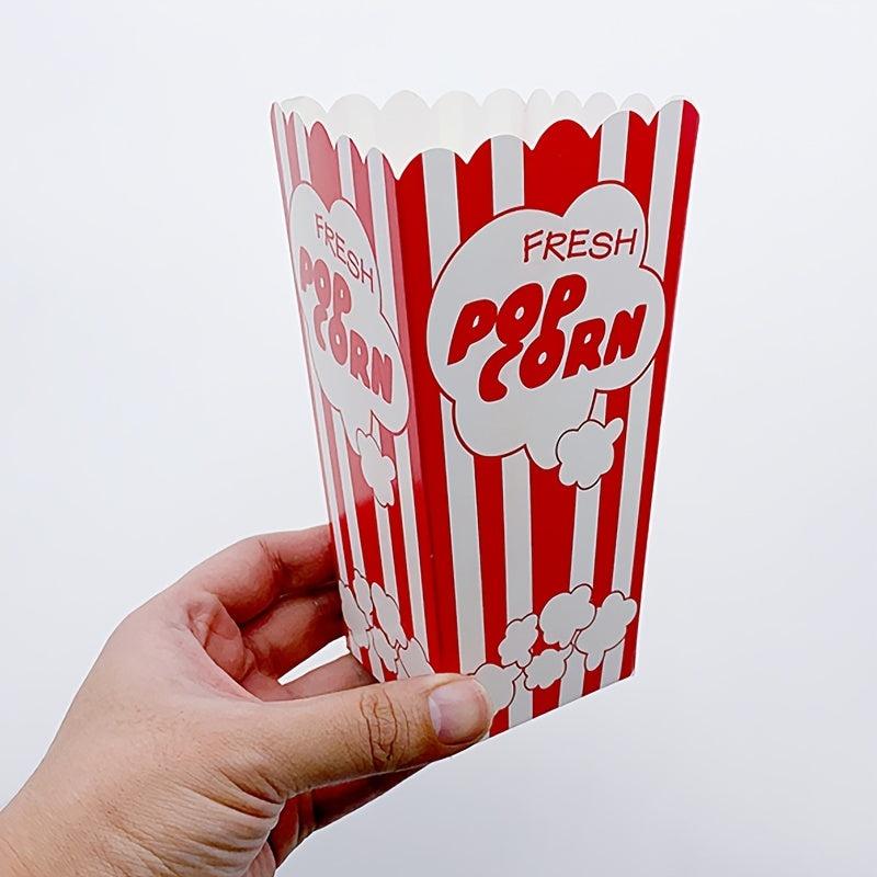 10pcs Popcorn Serving Bags Classic Striped Party Favors