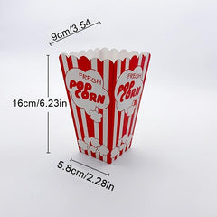 10pcs Popcorn Serving Bags Classic Striped Party Favors
