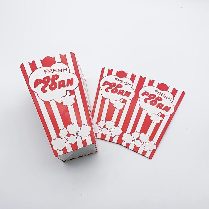 10pcs Popcorn Serving Bags Classic Striped Party Favors