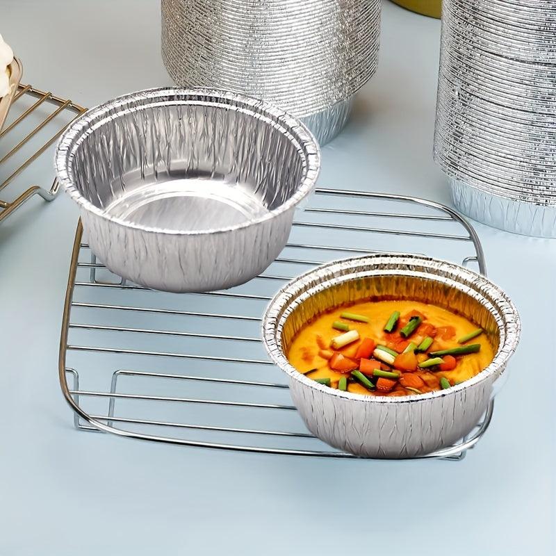 40PCS 9.91x4.32cm 5.8oz Square Disposable Aluminum Foil Baking Tray