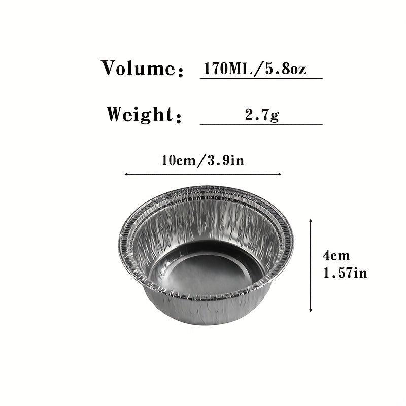 40PCS 9.91x4.32cm 5.8oz Square Disposable Aluminum Foil Baking Tray