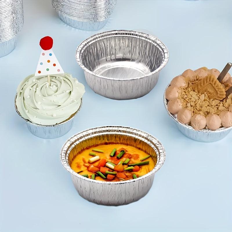 40PCS 9.91x4.32cm 5.8oz Square Disposable Aluminum Foil Baking Tray