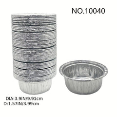 40PCS 9.91x4.32cm 5.8oz Square Disposable Aluminum Foil Baking Tray
