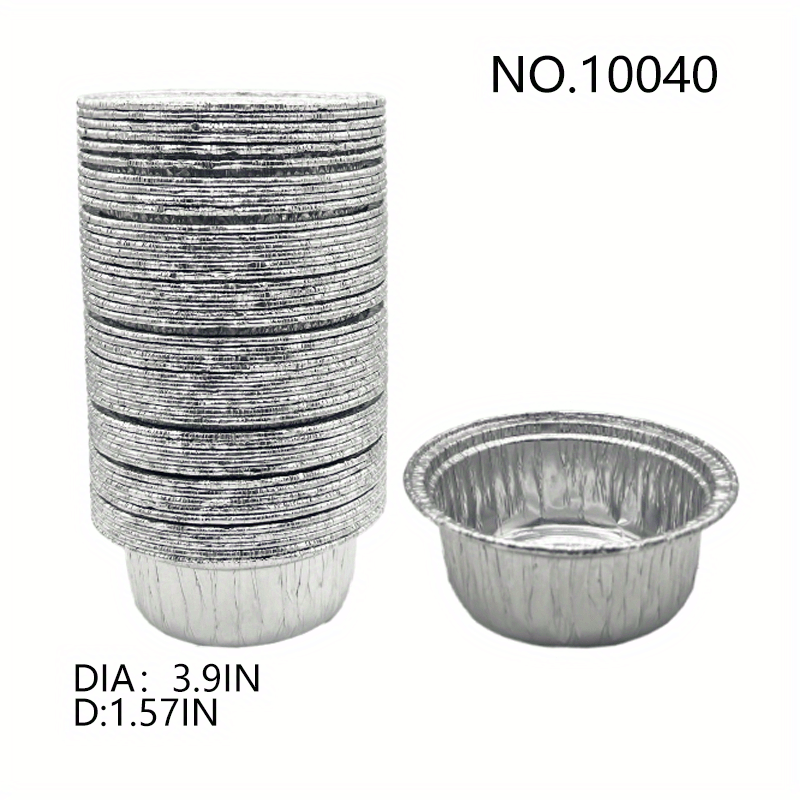 40PCS 9.91x4.32cm 5.8oz Square Disposable Aluminum Foil Baking Tray