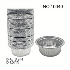 40PCS 9.91x4.32cm 5.8oz Square Disposable Aluminum Foil Baking Tray