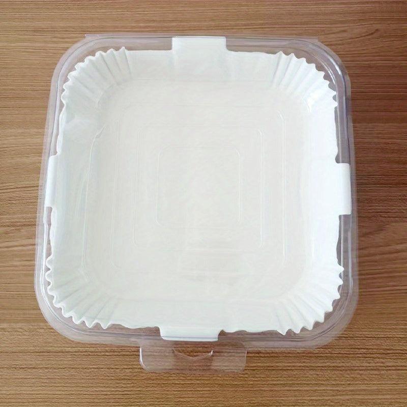 50pcs Air Fryer Paper Tray Non Stick Disposable Lining Food With Lugs