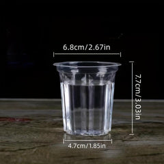 50pcs Disposable Plastic Cups Beverage Cups Thickened Plastic Transparent Cups