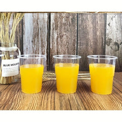 50pcs Disposable Plastic Cups Beverage Cups Thickened Plastic Transparent Cups