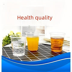 50pcs Disposable Plastic Cups Beverage Cups Thickened Plastic Transparent Cups