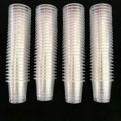 50pcs Disposable Plastic Cups Beverage Cups Thickened Plastic Transparent Cups