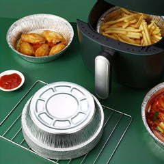 10pcs Aluminum Foil Pans Disposable Food Containers Baking Meal Prep