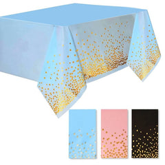 3pcs 137 16x274 Dot Tablecloth Golden Confetti Disposable Party Tablecloth