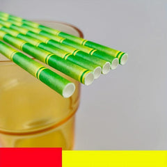 25 Pcs Colorful Paper Straws for Drinks Tropical Party Supplies