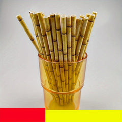 25 Pcs Colorful Paper Straws for Drinks Tropical Party Supplies