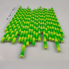25 Pcs Colorful Paper Straws for Drinks Tropical Party Supplies