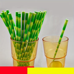 25 Pcs Colorful Paper Straws for Drinks Tropical Party Supplies