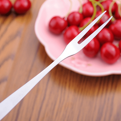 5pcs Stainless Steel Fruit Forks Mini Cake Forks For Picnic
