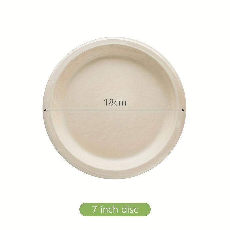 125 Pcs Compostable Heavy Duty Disposable Paper Plates 22.86 cm