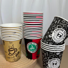 200pcs 8oz Disposable Double Wall Insulated To Go Coffee Cups
