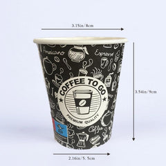 200pcs 8oz Disposable Double Wall Insulated To Go Coffee Cups
