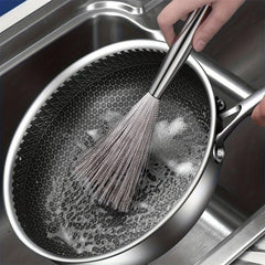 Durable BBQ Cleaning Brush for Iron Pots Non-rusting Kitchen Cleaning Tool